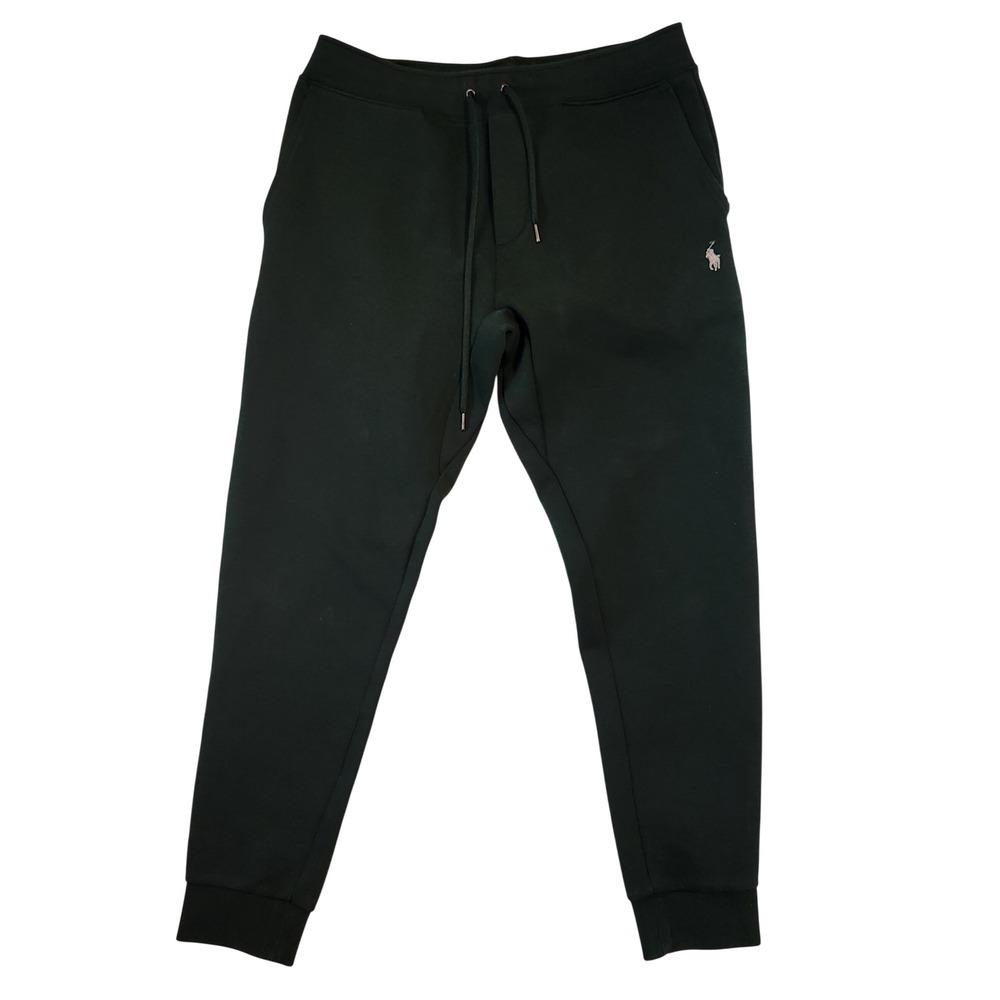 Polo Ralph Lauren Mens Green Double Knit Jogger Sweatpants Size Medium Pony Logo